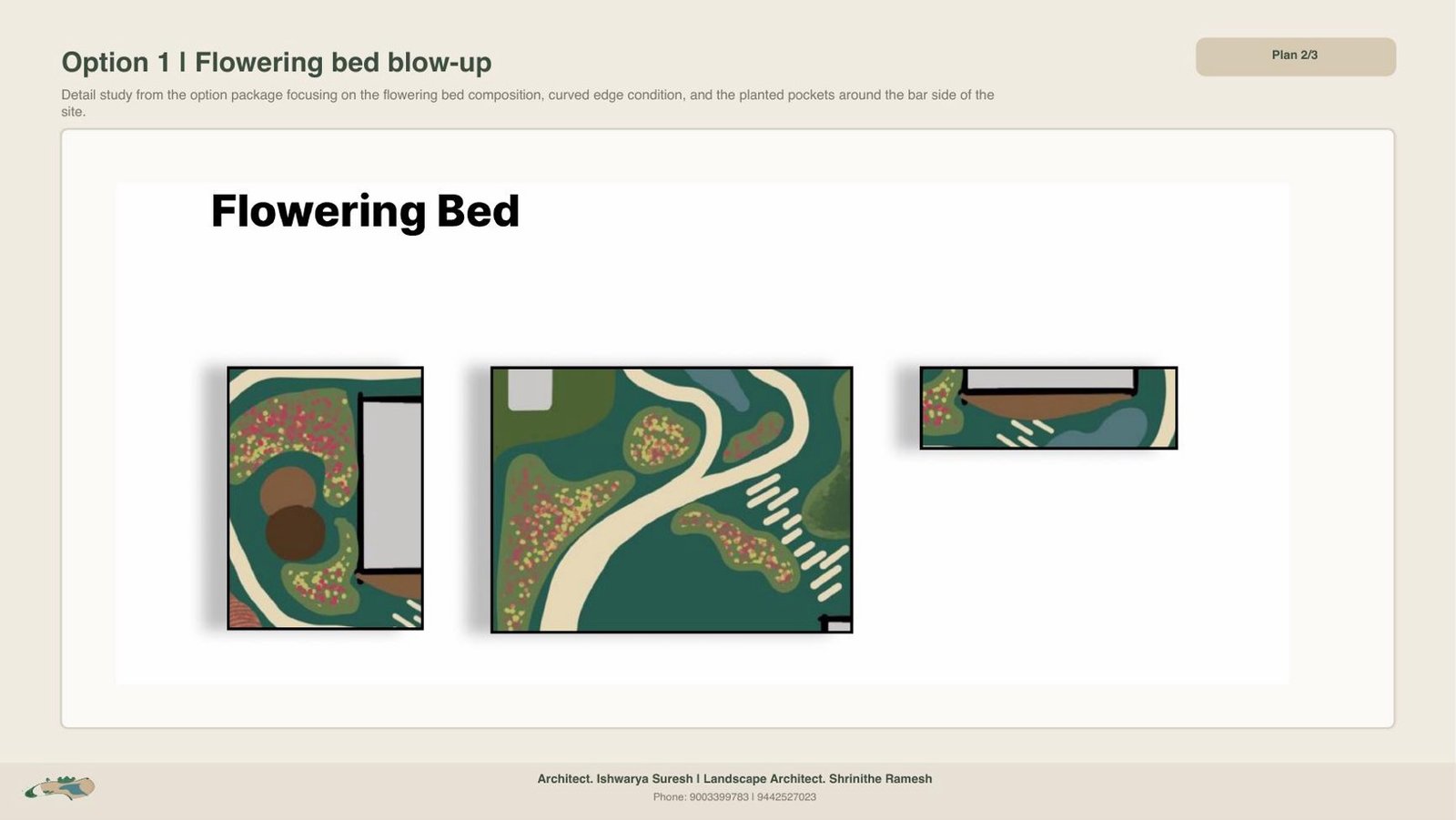 Flowering bed blow-up plan